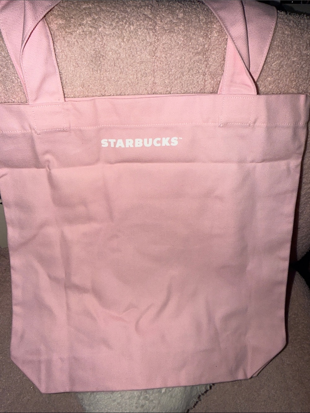 Starbucks Pink Bearista Tote with Strawberry Cap Graphic - Picture 3 of 4